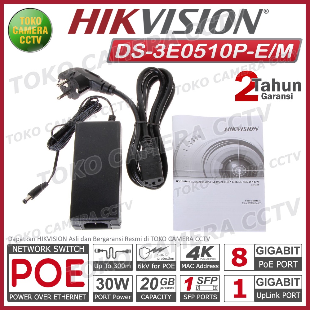 SWITCH POE HIKVISION 8 PORT