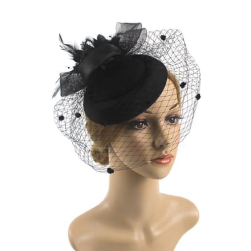 TOP-04 Fascinator hat headpiece topi aksesoris kepala hiasan topi pramugari pengantin