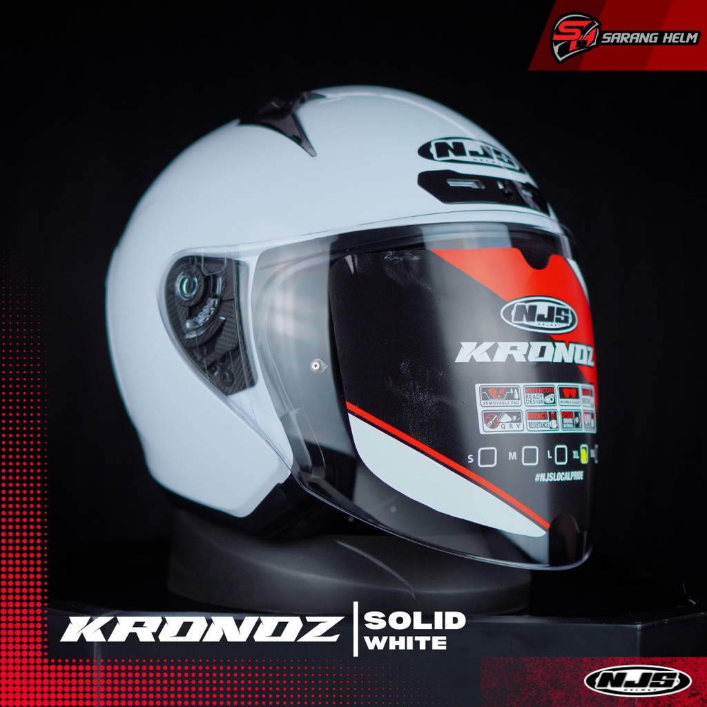 NJS Kronoz Solid - Helm Half Face | NJS | Kronoz | Kronoz Polos | Kronoz Ori | NJS ORI | Helm Polos | NJS Polos | SNI