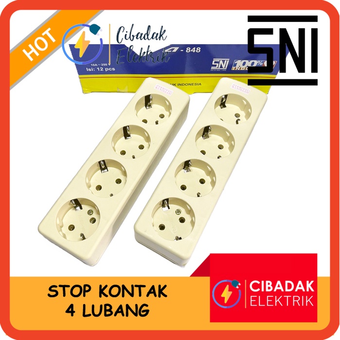 STOP KONTAK 4 LUBANG ( MIRIP UTICON ) SUDAH SNI