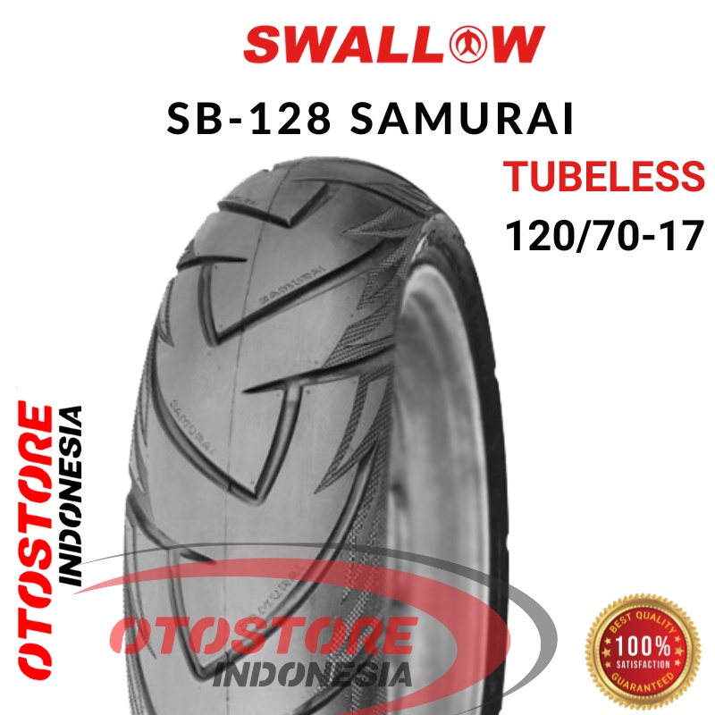 Ban Luar Motor Swallow SB-128 SAMURAI 120/70-17 RING 17  Tubeless  ban motor BAN MOTOR SUPRA JUPITER