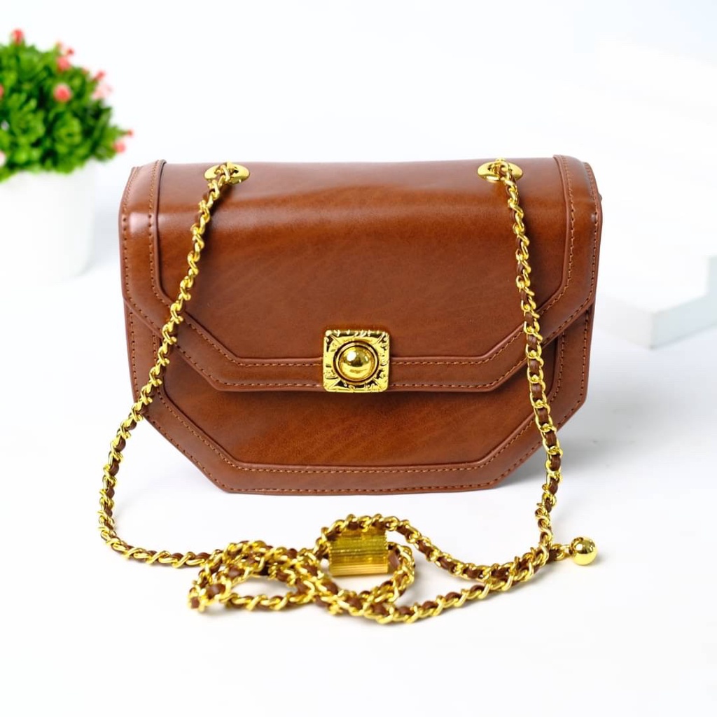 [7.7 Boombastis Sale⚡] - TAS WANITA SELEMPANG RANTAI CK CK953 SLING BAG CHAIN BRANDED PREMIUM IMPORT