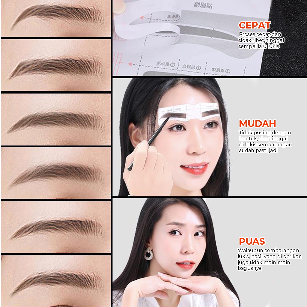 Cetakan Alis Tempel Penggaris Stiker Perapih Alis Alat Cetak Gambar Bentuk Alis Mata Eyebrow Ruler Sticker | GROSIRXPRESS