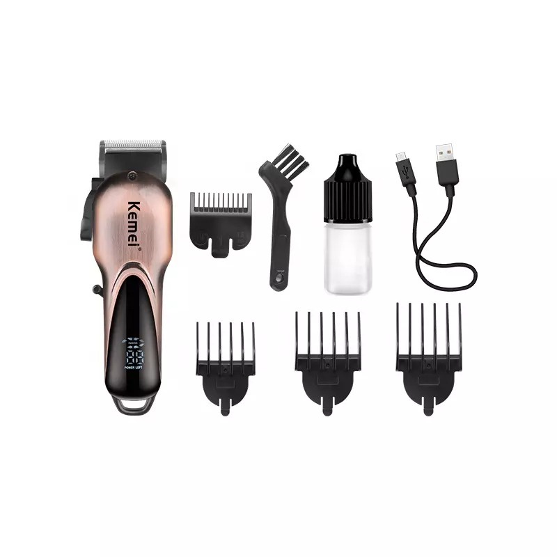 KEMEI 6372 ORIGINAL Alat Cukur Rambut CAS KM-6372 Hair Clipper KM6372 LCD Digital