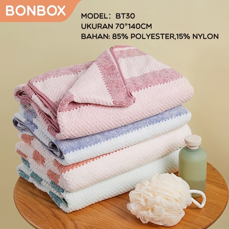 BONBOX BT10 Handuk Rambut Keramas Hair Dryer Fleece Cepat Kering Fiber Magic Towel Lembut Handuk Turban Pengering Rambut dengan Tali Pengikat