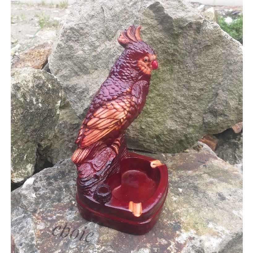 asbak unik burung kakatua