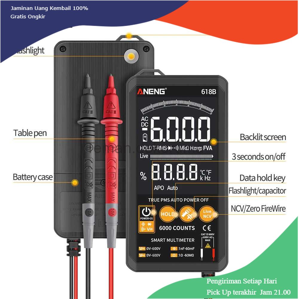 TD- PR2 ANENG Digital Multimeter Voltage Tester - 618B
