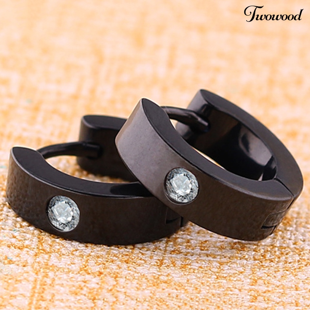 1 Pc Anting Stud Aneka Bentuk Warna Solid Gaya Punk Gothic No Inflammation Untuk Pria