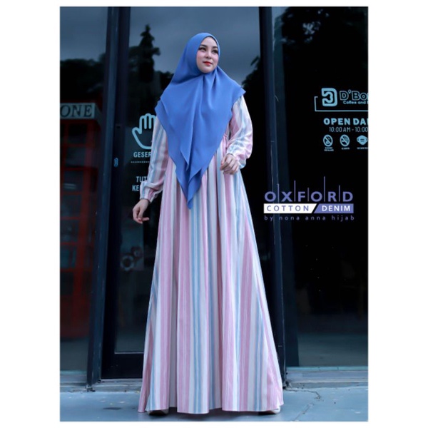 Gamis katun oxford by nona anna hijab