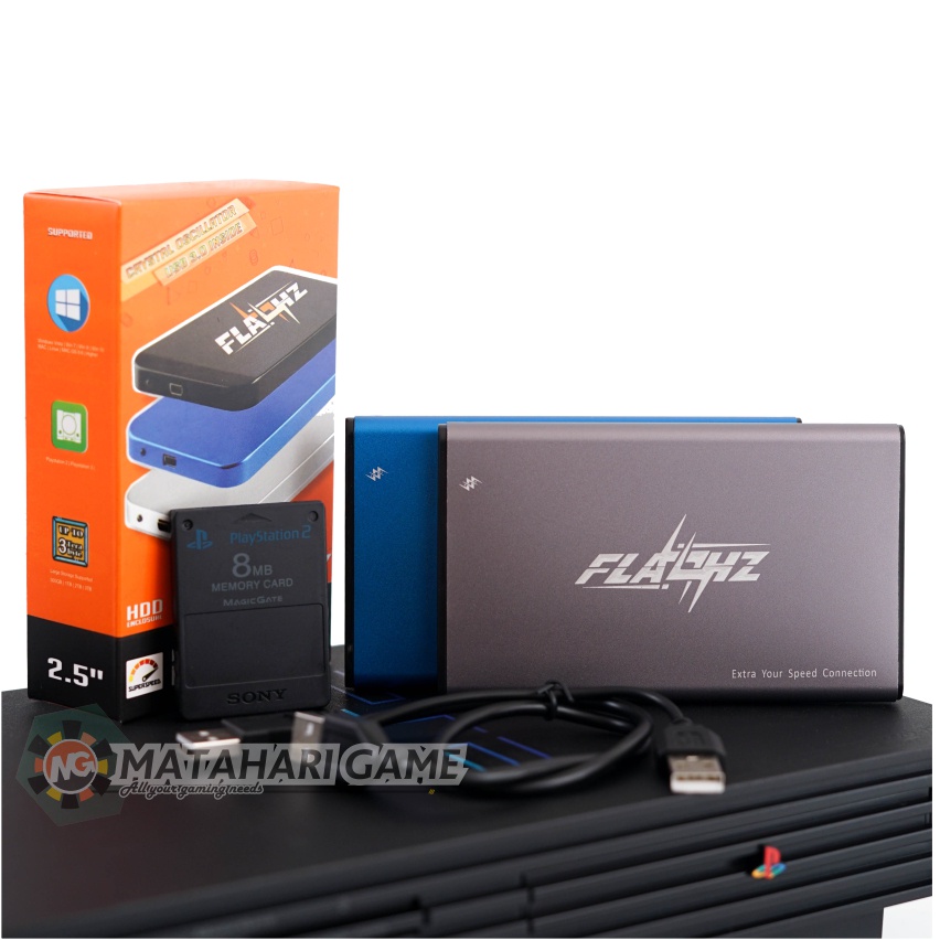 【 FLASHZ 】HDD250GB PS2 Hardisk Eksternal SUPPORT Playstation2 Cepat &amp; Stabil