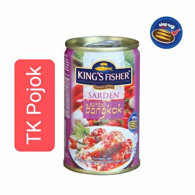 Sarden King's Fisher Rasa Sambal Bangkok 425gr / sarden bangkok / ikan sarden /  sarden sambal bangkok