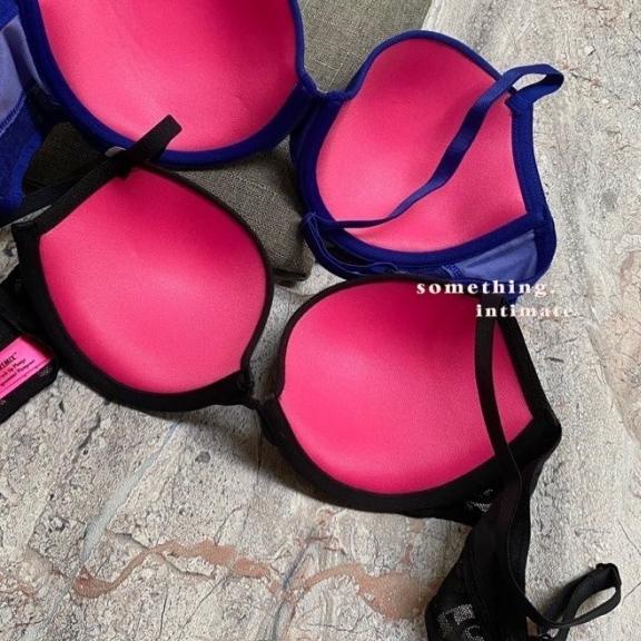 Lasenza Remix Block Mesh Cotton Bra Branded Jastip Bh La Senza Sale - Sapphire Blue, 32C