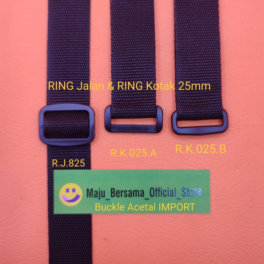 Buckle Acetal Import - Ring Jalan &amp; Ring Kotak 25mm - SK1