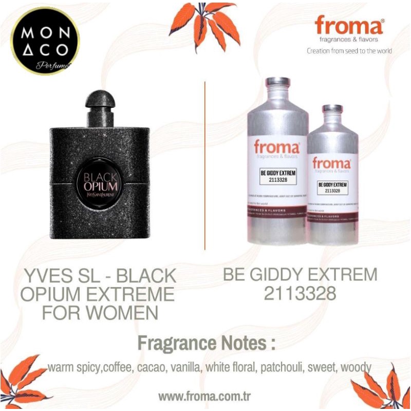 BIBIT PARFUM BLACK. 0PlUM. EXTREM. BY FROMA - ASLI 100%