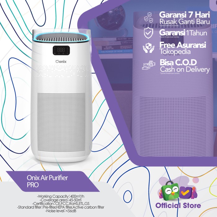 PROMO Xiaomi Air Purifier 3C True HEPA Filter 320 Real Time Sterilization - Onix Air Pro