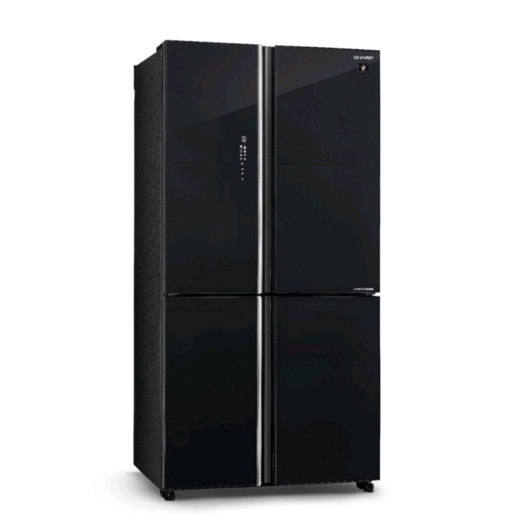 KULKAS SIDE BY SIDE SHARP 2 PINTU KACA TYPE SJIF 91 PGGB/GR