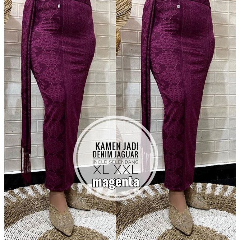 Kamen Jadi Denim Jaguar Include Selendang