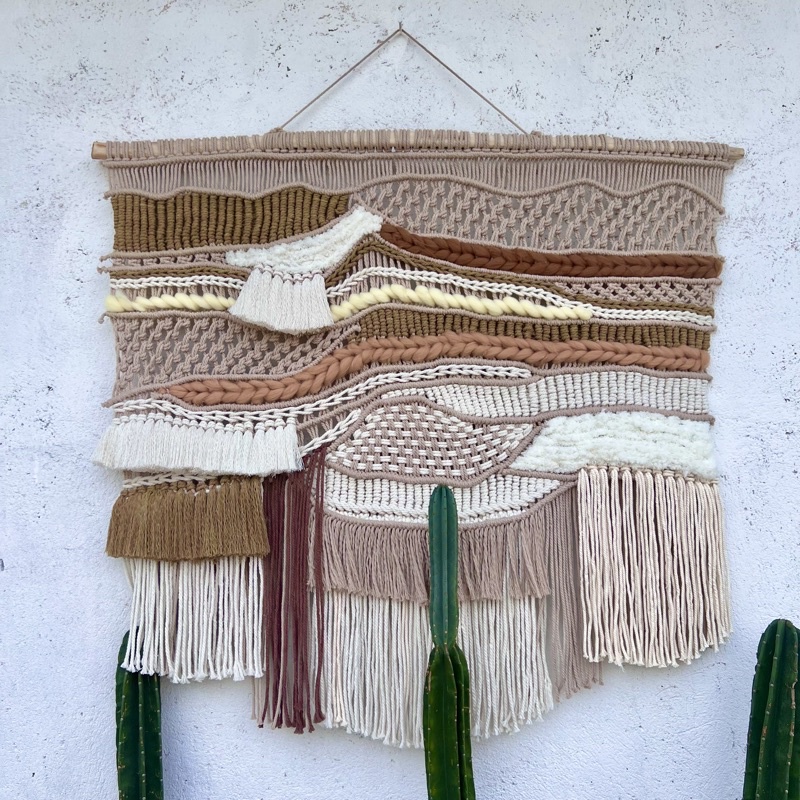 macrame weaving mocca series 90x90