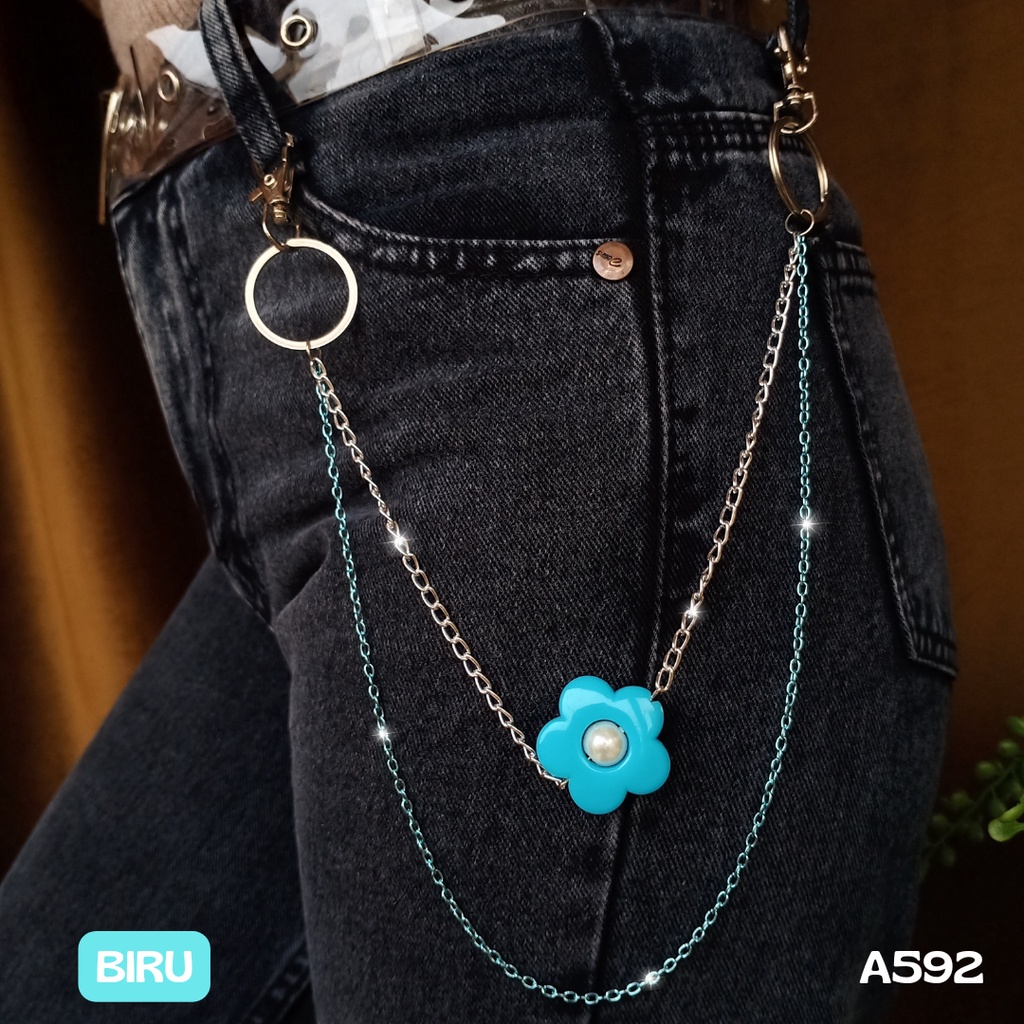 Rantai Celana - Chain Belt Gesper Ikat Pinggang 3 Layer Estetik - A592