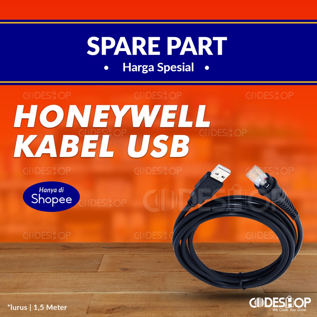 KABEL SCANNER BARCODE HONEYWELL USB RJ45 MK7120 / MK5145 / MK3580