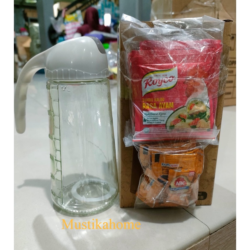 PAKET HEMAT BOTOL MINYAK 630 ML  + 10 MASAKO + 10 PCS TRASI ABC