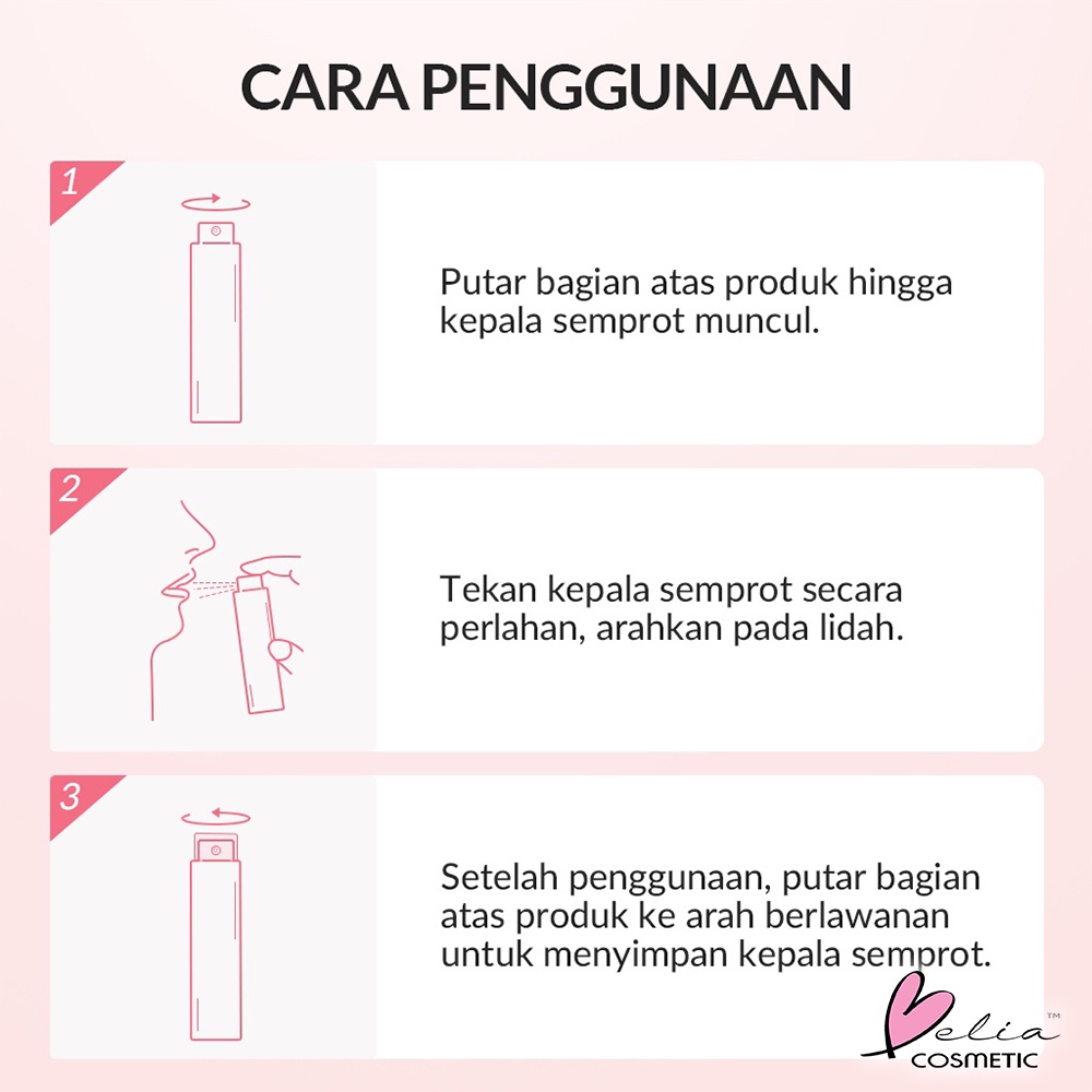 ❤ BELIA ❤ BIOAQUA Probiotic Refreshing Mouth Spray 10ml | Parfum Mulut | Pengharum Mulut | Penyegar Mulut | BPOM