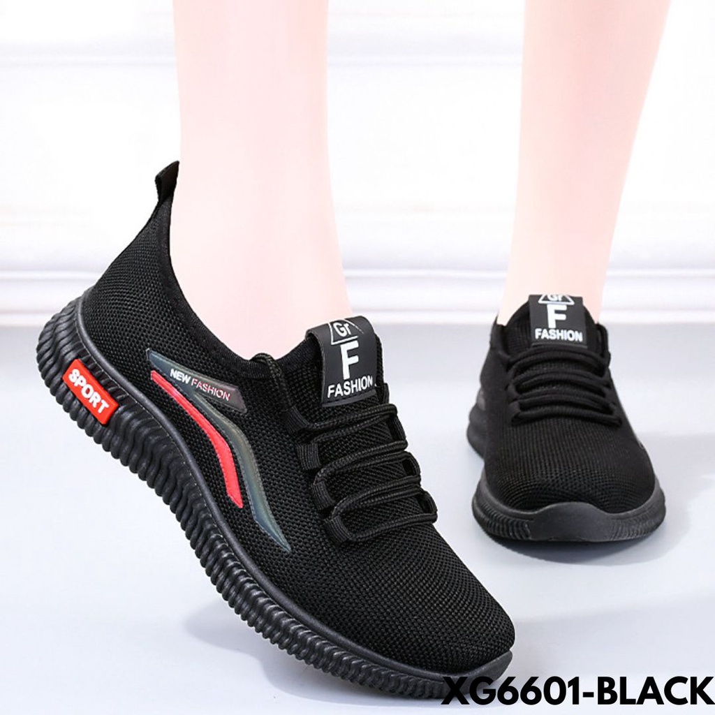 SEPATU SNEAKERS WANITA PRAKTIS KEKINIAN MOTIF WARNA CANTIK BAHAN FLYKNIT IMPORT G6601
