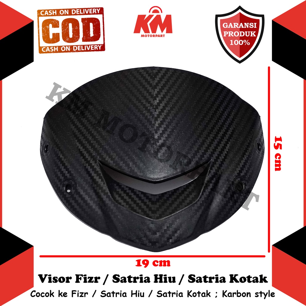 Visor Windshield Fizr F1zr Satria Hiu Kotak Variasi Karbon