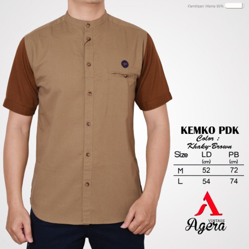 [ NEW ] KAMEJA KOKO KEMKO PRIA ORIGINAL TERBARU LENGAN PENDEK KOMBINASI AGERA MR