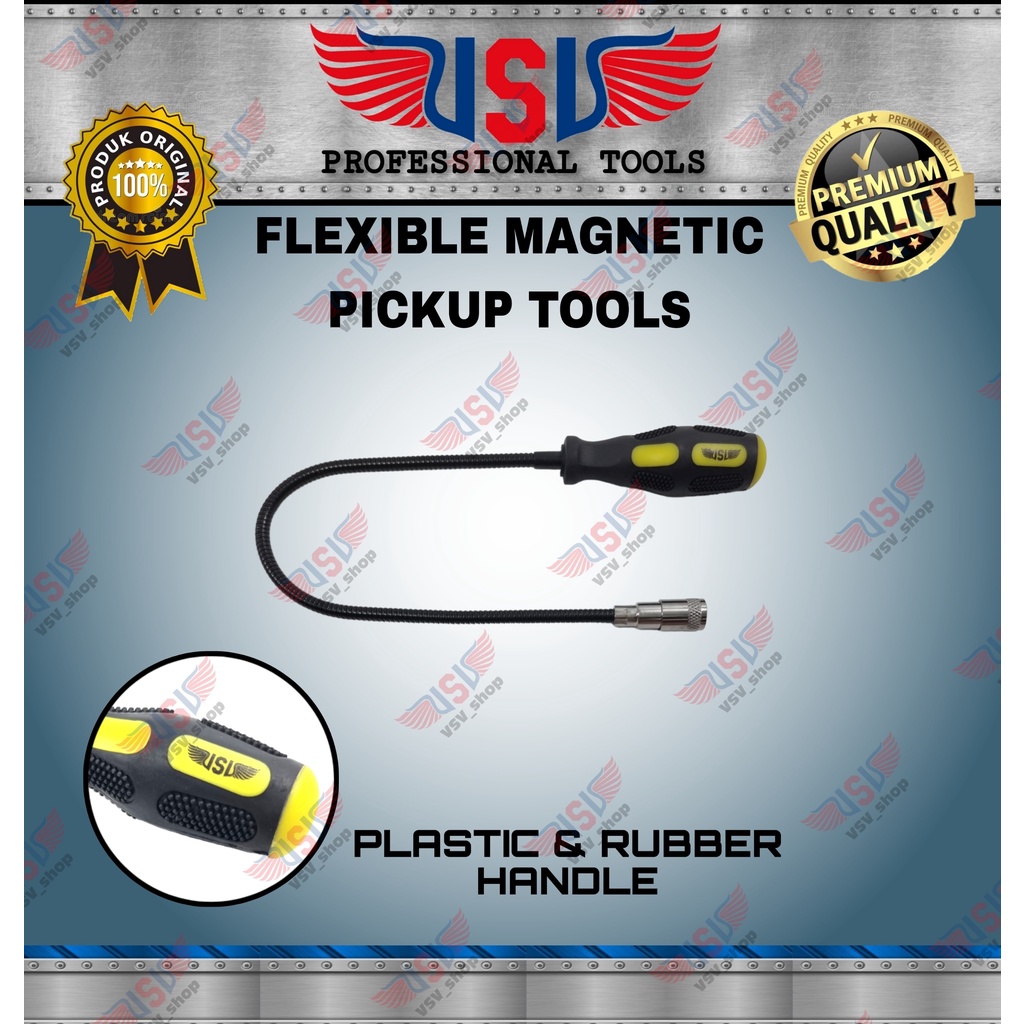 VSV Stick Magnet FLEXIBLE Magnetic Pickup Tool Tongkat Magnet Dengan LED