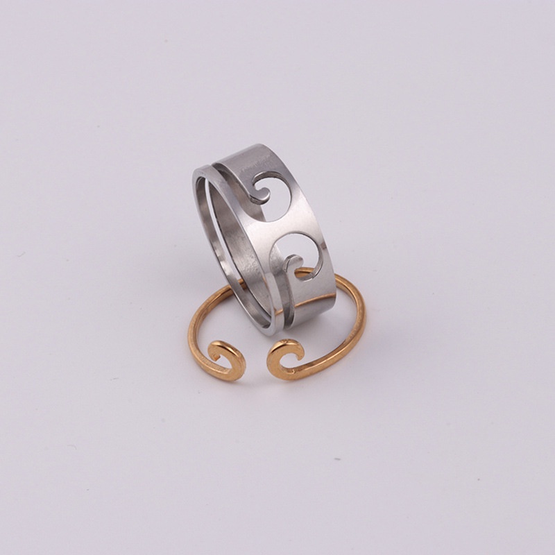 Cincin Hoop Warna Emas Untuk Pria Dan Wanita