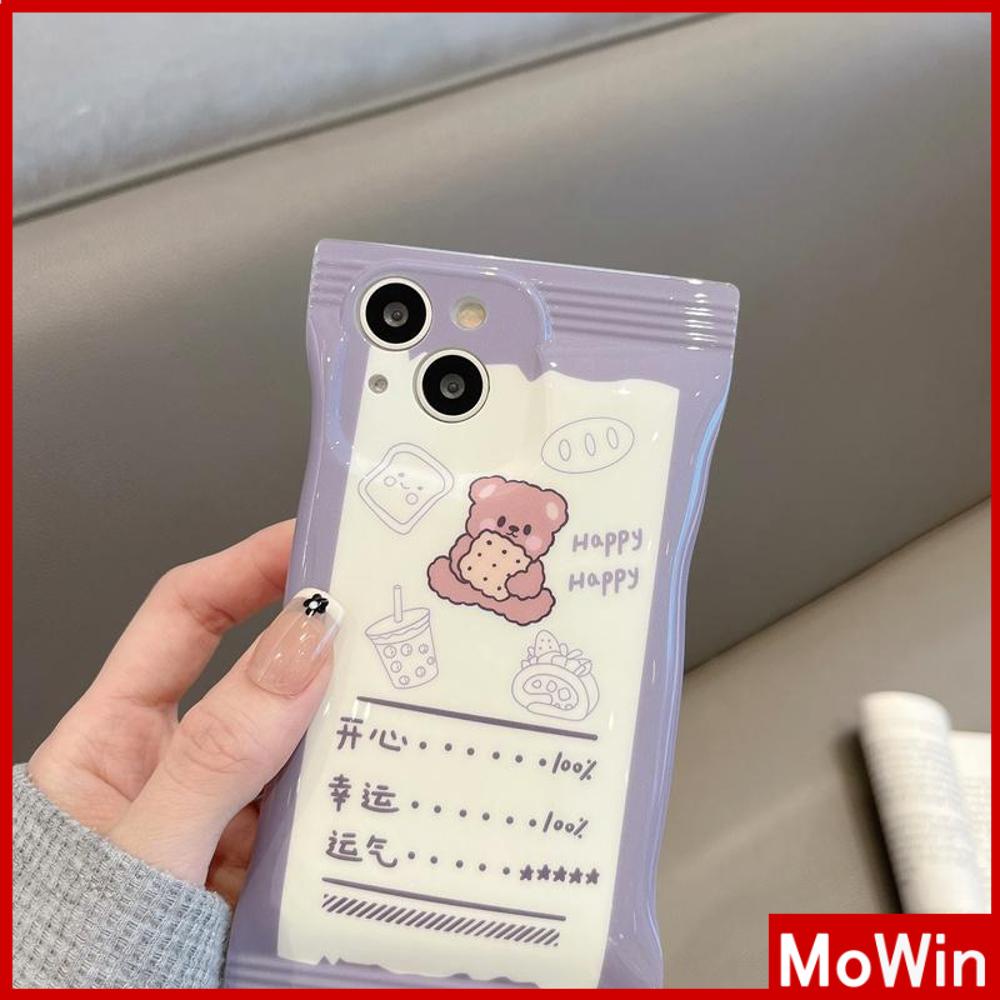 For iPhone 14 Pro Max iPhone Case Snack Bag TPU Soft Case Clear Case Airbag Shockproof Camera Cover Cute Bear Compatible For iPhone 13 Pro Max 12 Pro Max 11 7Plus xr