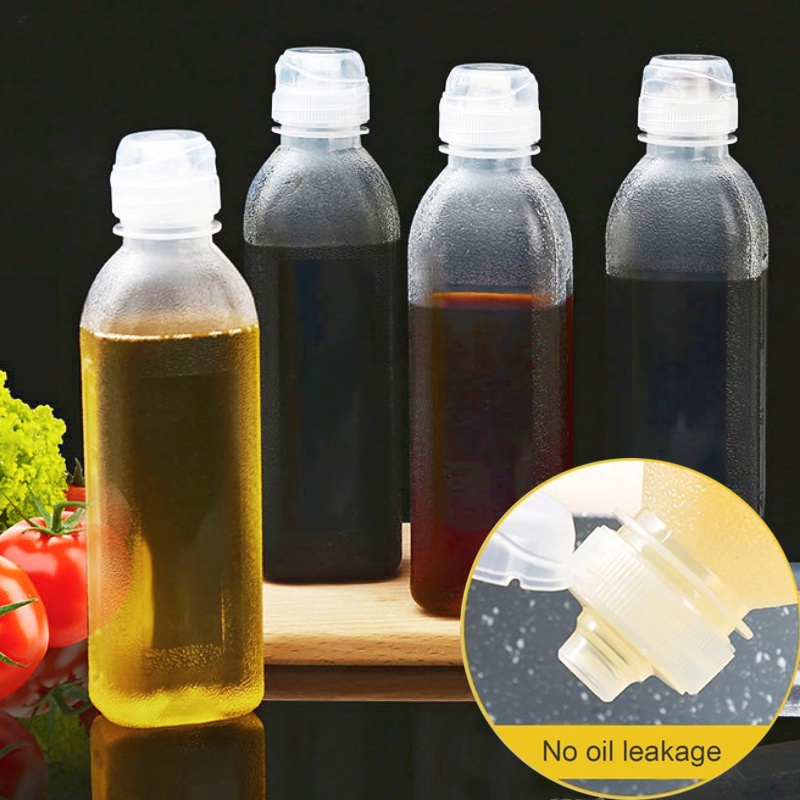 Wadah Cream Mustard Anti Bocor Minyak Madu Cuka Botol Anti Bocor Perlengkapan Penyimpanan Serbaguna300/500Ml Squeeze Seasoning Bottle Dispenser Bumbu Kecap