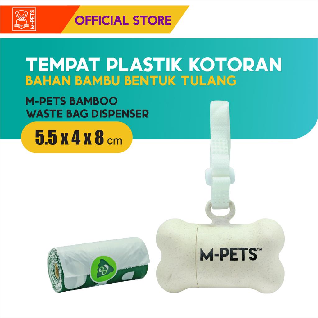 M-Pets Dog Poop Bag Bamboo Dispenser Isi 1x15 pcs / Plastik Kotoran