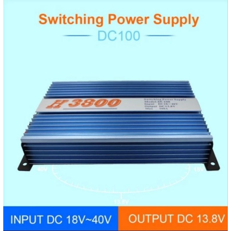 Switching Power Supply Input 18V~40VDC TO Output 13.8V DC For Radio/HT