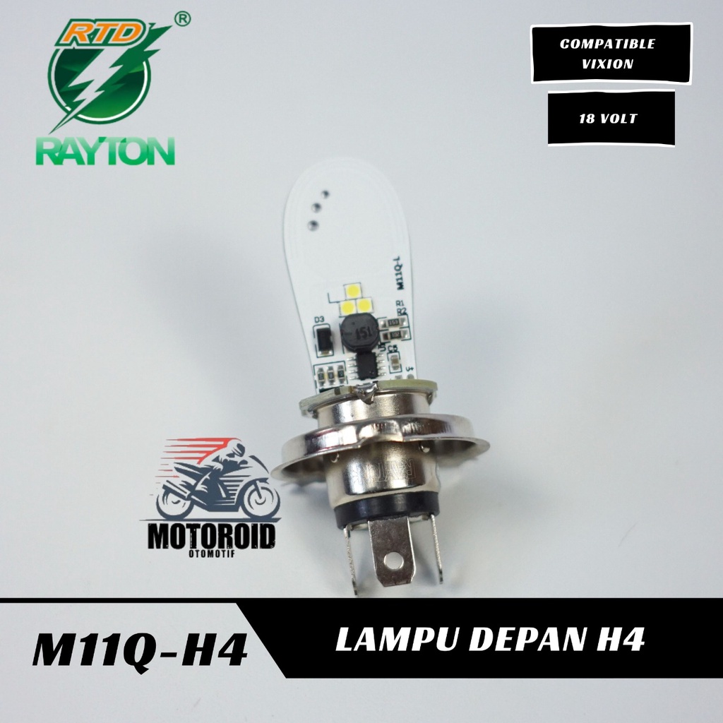 LAMPU MOTOR RAYTON M11Q LED H4 KAKI VIXION BOHLAM HEAD LAMP RTD M11Q H4 ACDC