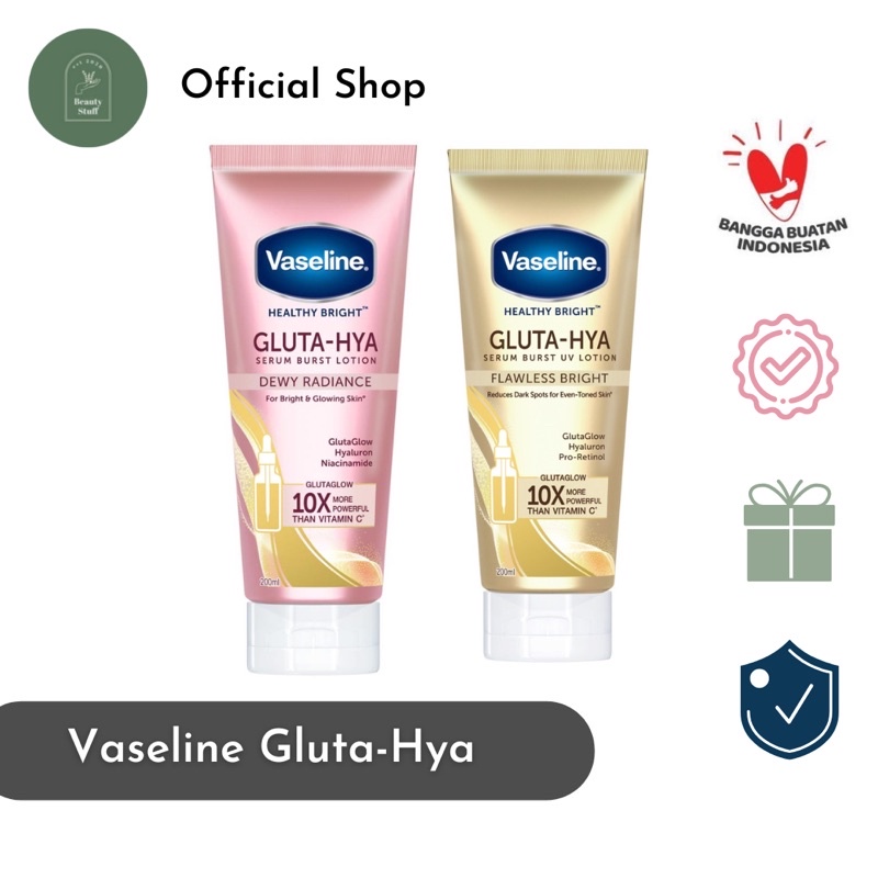 [Free Gift] Vaseline Gluta HYA 200ml / Brightening Body Lotion by Sheriz 100ML