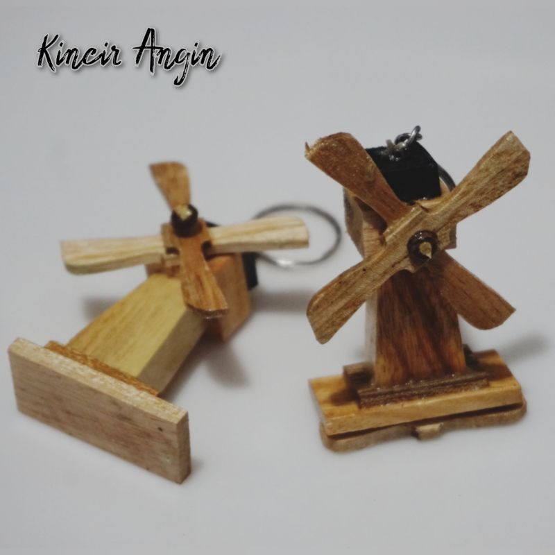 (PROMO) Gantungan Kunci Miniatur Kayu Perahu,Transformers,Gitar,Pesawat,Kincir DLL