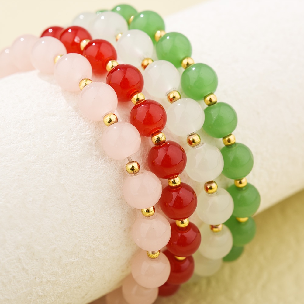 Gelang Manik-Manik Batu Giok Alami Desain Kelinci Untuk Pria Dan Wanita