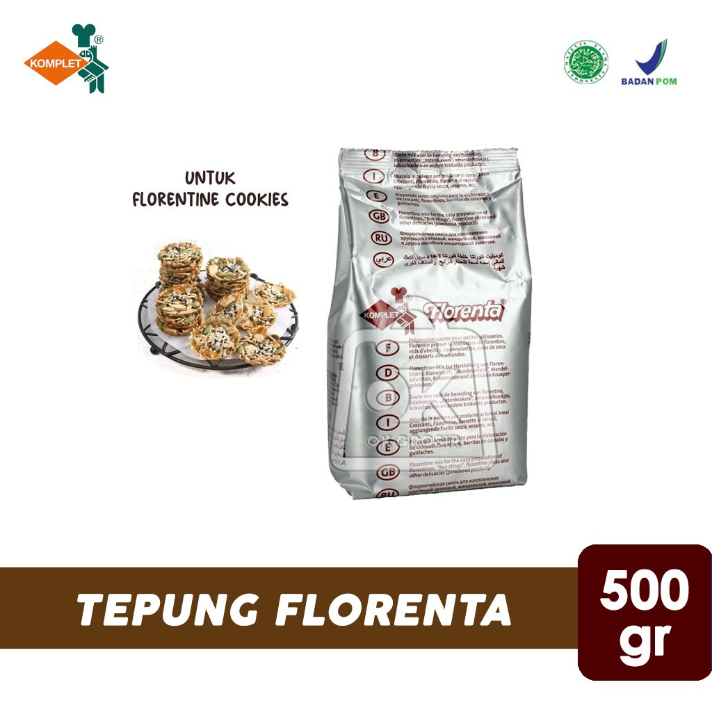 

Tepung Florenta / Florenta Flour Bahan Florentine Cookies (500 gr)