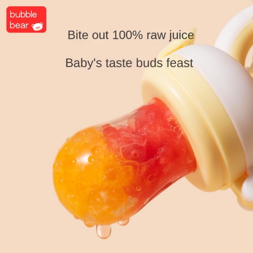 Empeng / Dot 2 in 1 Bahan Silikon Untuk Bayi Belajar Makan Buah / Sayur