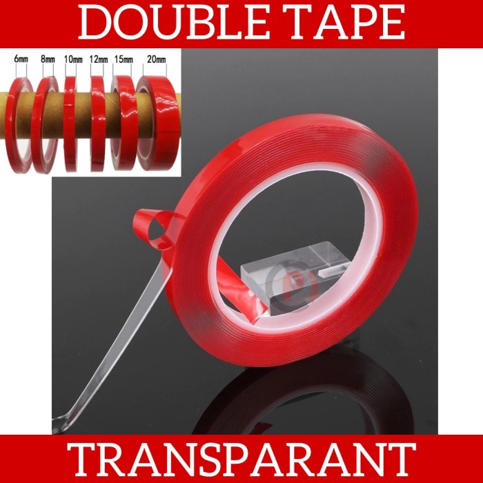 

Double Side Tape Akrilik Transparant No Trace Acrylic Tape Panjang 3M
