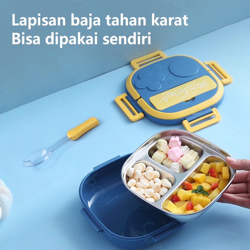 Sweetybayi Kotak makan anak Stainless 304 kids lunch box Set premium rantang makan Bpa Free