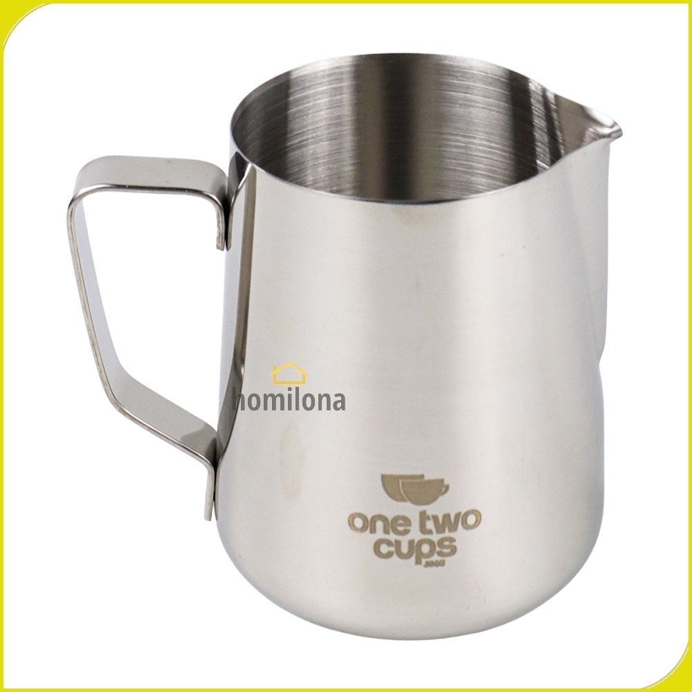 Gelas Milk Jug Kopi Espresso Latte Art Stainless Steel 600ml atau 900ml One Two Cups J068 Silver