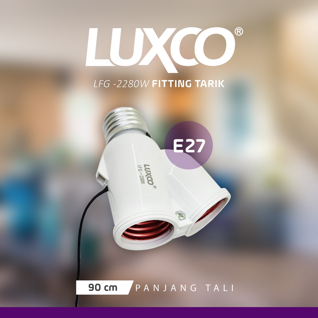 [COD] Promo FITTING LAMPU TARIK berkualits 3 in 1 LUXCO CABANG 2 X E27 BER SNI FREE ONGKIR