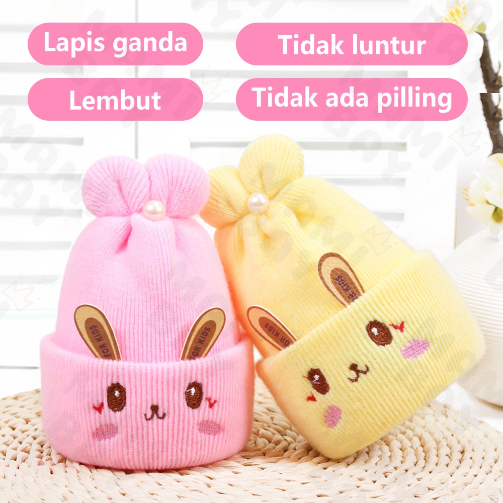 OKEYI Topi Rajut kupluk bayi newborn lucu 0-6 Bulan