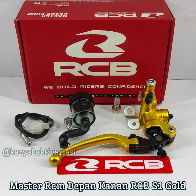 PAKET MASTER REM RCB S1 KANAN TABUNG + S1 KIRI KOPLING GOLD