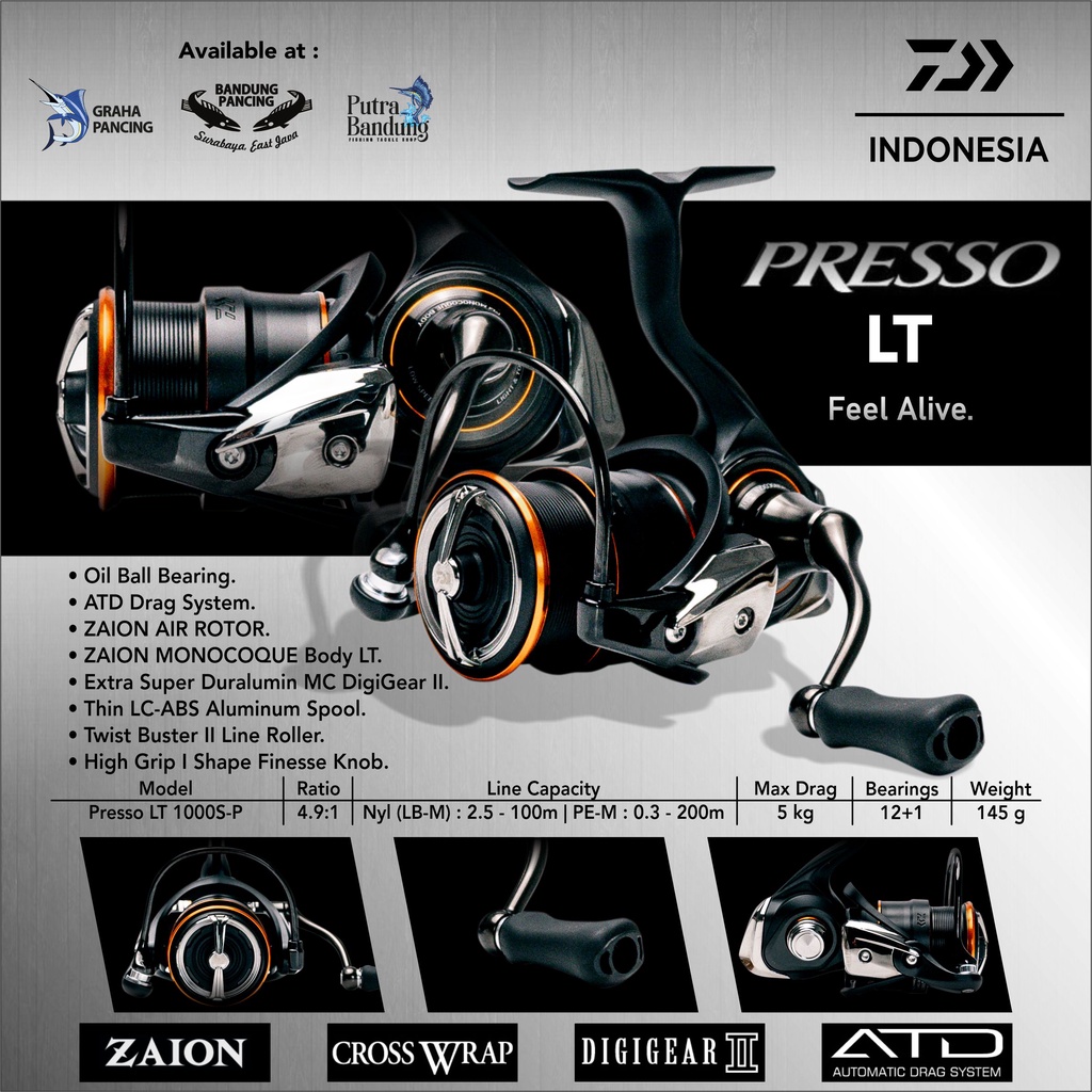 REEL SPINNING UL DAIWA PRESSO LT-1000S- P