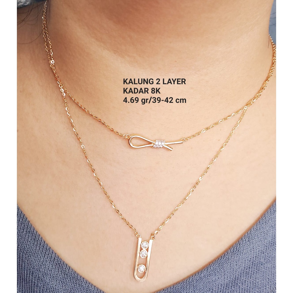 Kalung 2 layer eternelle edition kadar 375 amegonta