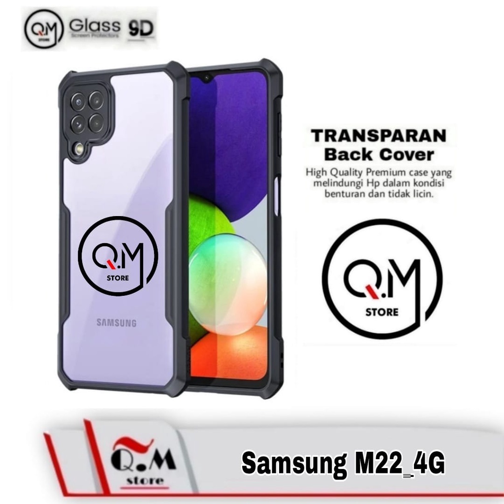 Case Samsung M22 4G Shockproof Transparent Armor Casing Pelindung Back Cover